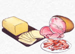 jamón dulce, quesos